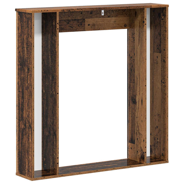Takan kehys Vanha puu 100 x 20 x 100 cm Tekninen puu