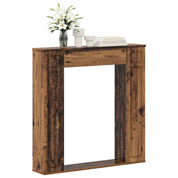 Takan kehys Vanha puu 100 x 20 x 100 cm Tekninen puu