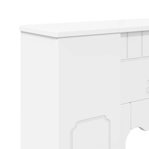 Takan kehys valkoinen 93 x 20 x 89 cm Tekninen puu