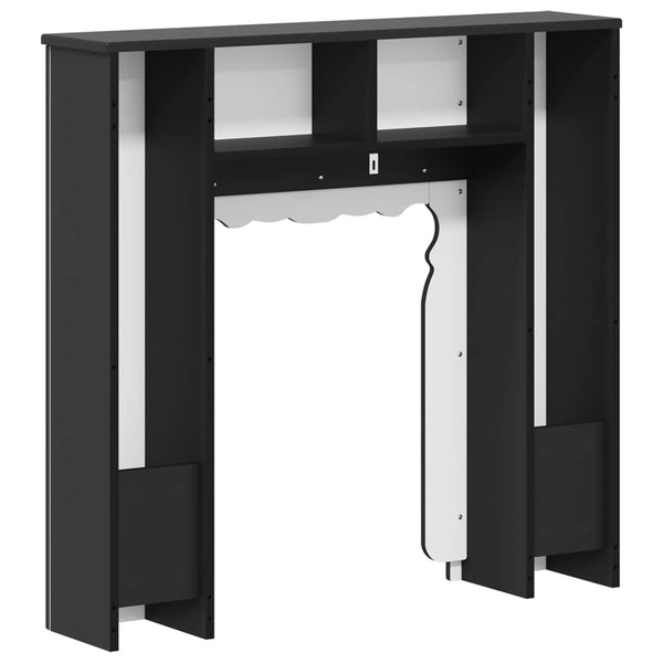Takan kehys Musta 93 x 20 x 89 cm Tekninen puu