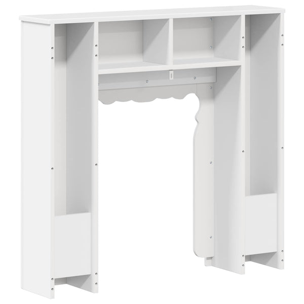 Takan kehys Korkeakiiltoinen valkoinen 93 x 20 x 89 cm
