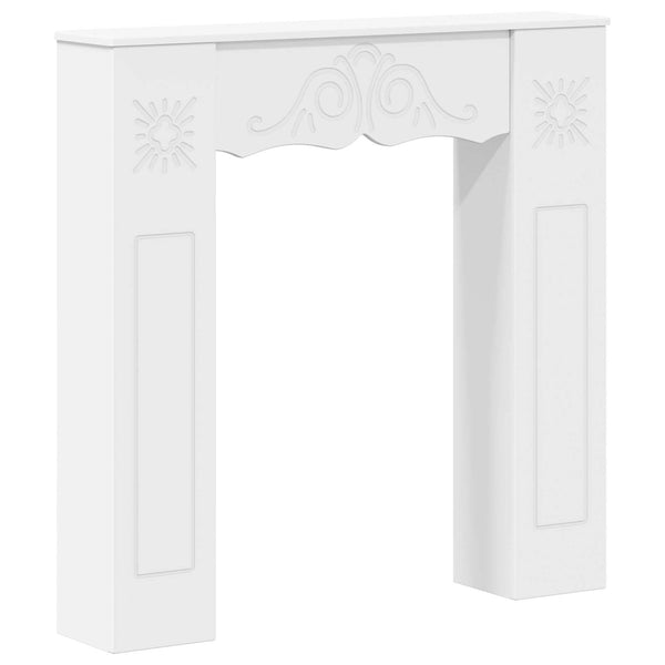 Takan kehys valkoinen 102 x 20 x 102 cm Tekninen puu