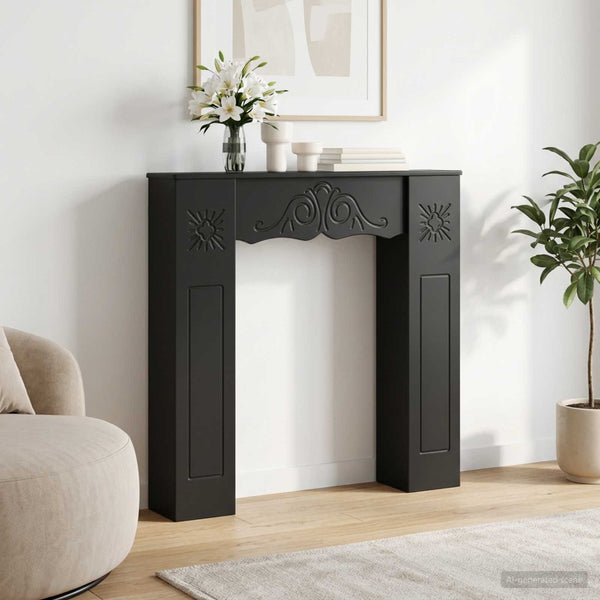Takan kehys Musta 102 x 20 x 102 cm Tekninen puu