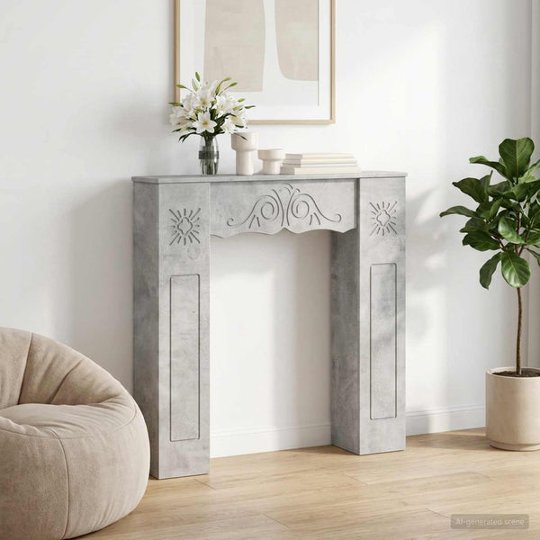 Takan kehys Betoninharmaa 102 x 20 x 102 cm Tekninen puu