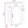 Takan kehys Betoninharmaa 102 x 20 x 102 cm Tekninen puu