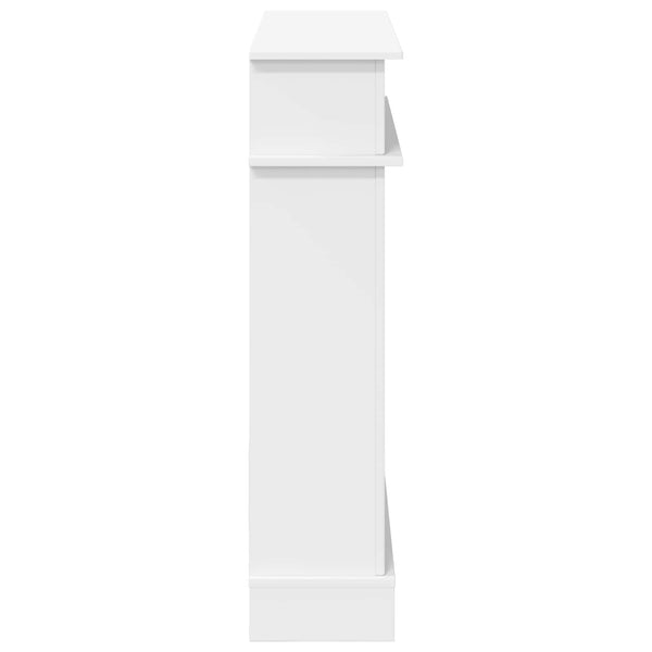 Takan kehys valkoinen 102 x 26 x 100 cm Tekninen puu