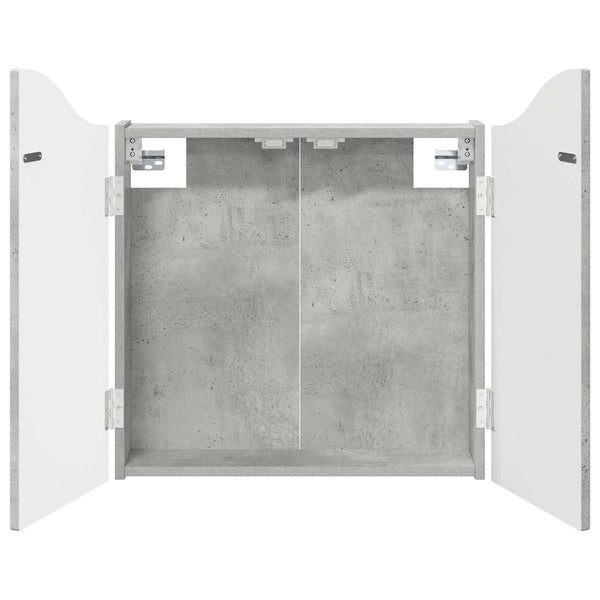 Dartboard-kaappi Betoninharmaa 56 x 12 x 63 cm Tekninen puu