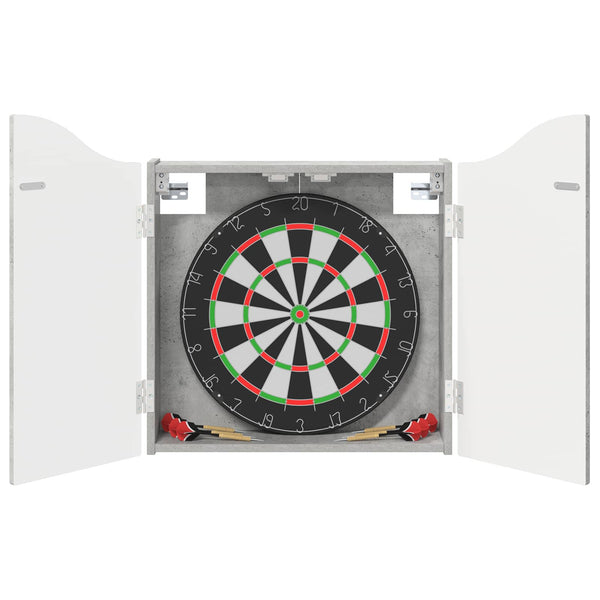 Dartboard-kaappi Betoninharmaa 56 x 12 x 63 cm Tekninen puu