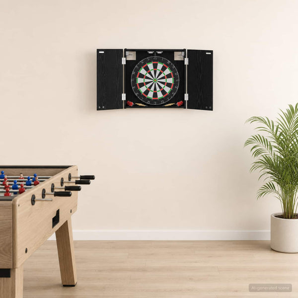 Dartboard-kaappi Musta tammi 56 x 12 x 53,5 cm Tekninen puu