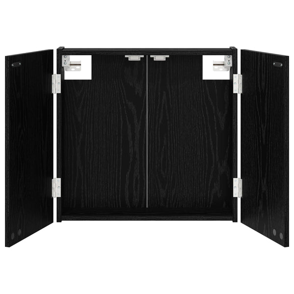 Dartboard-kaappi Musta tammi 56 x 12 x 53,5 cm Tekninen puu