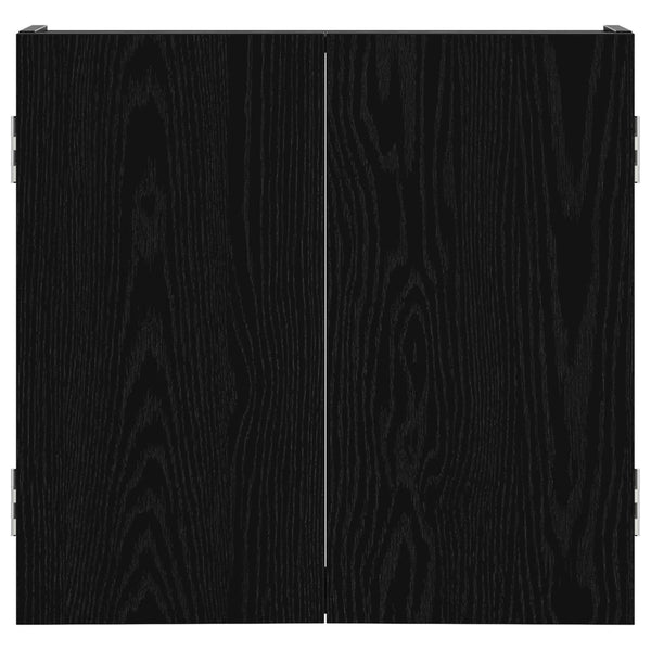Dartboard-kaappi Musta tammi 56 x 12 x 53,5 cm Tekninen puu