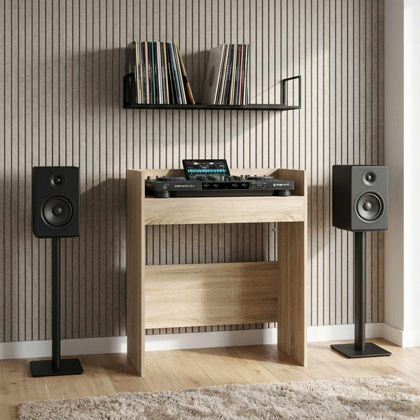 DJ-pöytä Sonoma-tammi 102 x 45 x 102 cm Tekninen puu