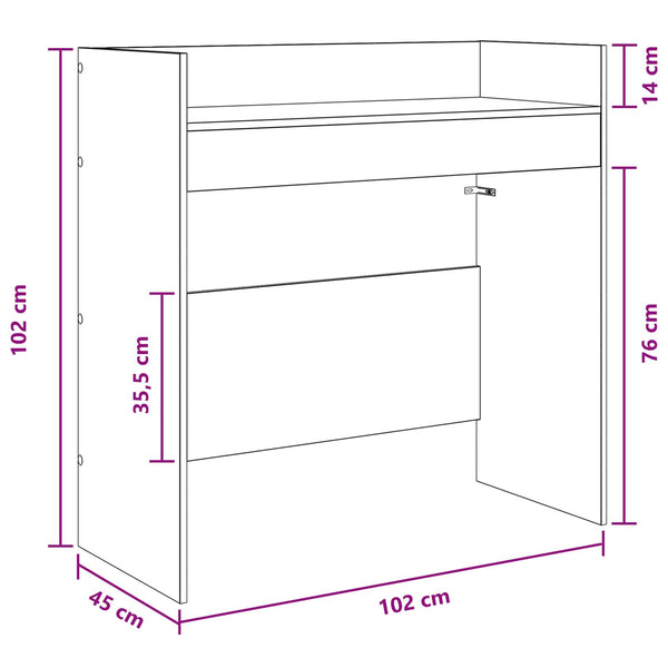 DJ-pöytä Vanha puu 102 x 45 x 102 cm Tekninen puu
