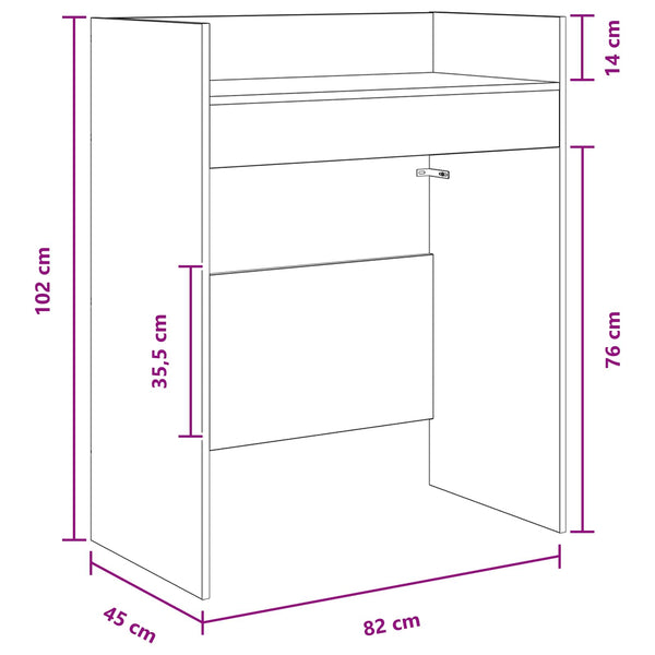 DJ-pöytä Sonoma-tammi 82 x 45 x 102 cm Tekninen puu