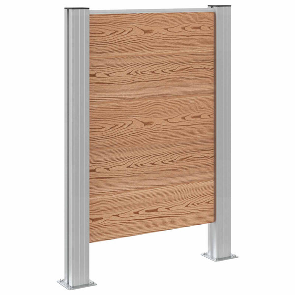 Roska-aitaus Ruskea 85 x 12 x 115 cm Alumiini ja WPC