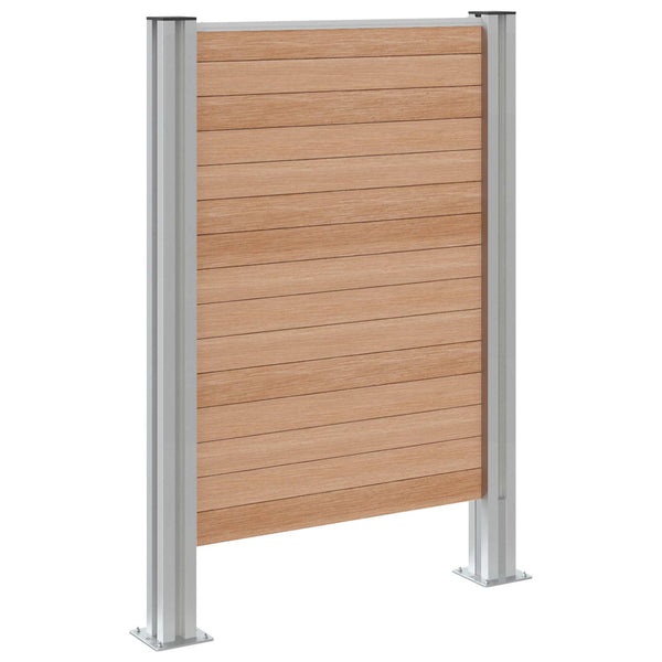 Roska-aitaus Ruskea 85 x 12 x 115 cm Alumiini ja WPC