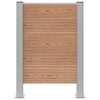 Roska-aitaus Ruskea 85 x 12 x 115 cm Alumiini ja WPC