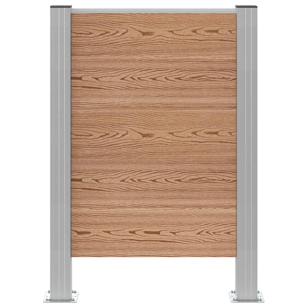 Roska-aitaus Ruskea 85 x 12 x 115 cm Alumiini ja WPC