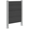 Roska-aitaus Harmaa 85 x 12 x 115 cm Alumiini ja WPC