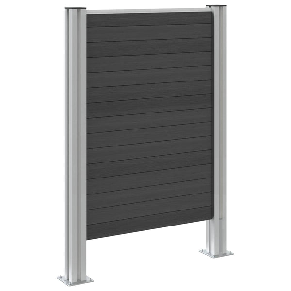 Roska-aitaus Harmaa 85 x 12 x 115 cm Alumiini ja WPC