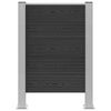 Roska-aitaus Harmaa 85 x 12 x 115 cm Alumiini ja WPC