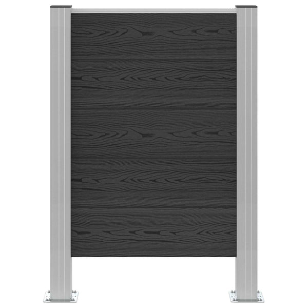 Roska-aitaus Harmaa 85 x 12 x 115 cm Alumiini ja WPC
