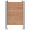 Roska-aitaus Ruskea 85 x 85 x 115 cm Alumiini ja WPC