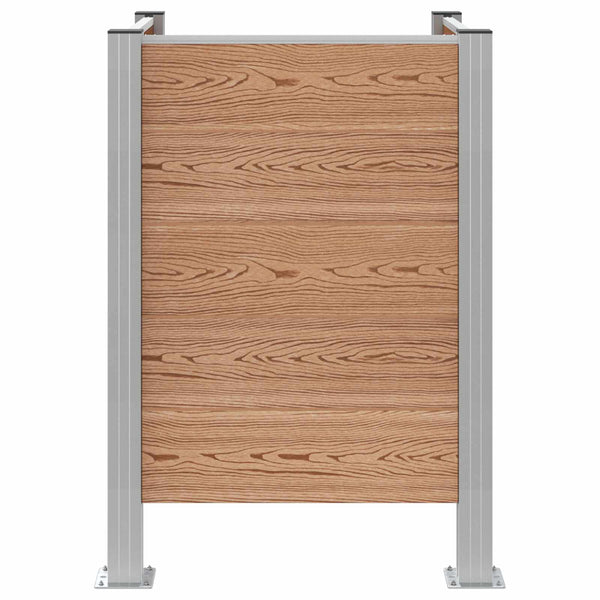 Roska-aitaus Ruskea 85 x 85 x 115 cm Alumiini ja WPC