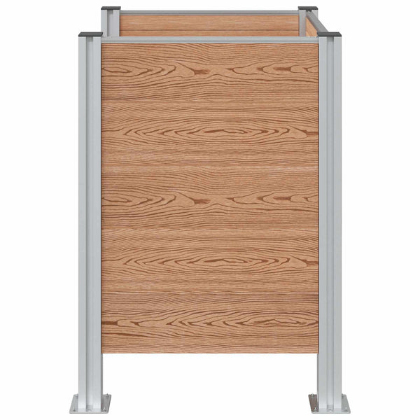 Roska-aitaus Ruskea 85 x 85 x 115 cm Alumiini ja WPC