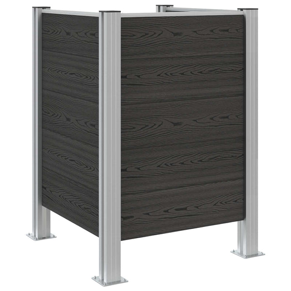 Roska-aitaus Harmaa 85 x 85 x 115 cm Alumiini ja WPC