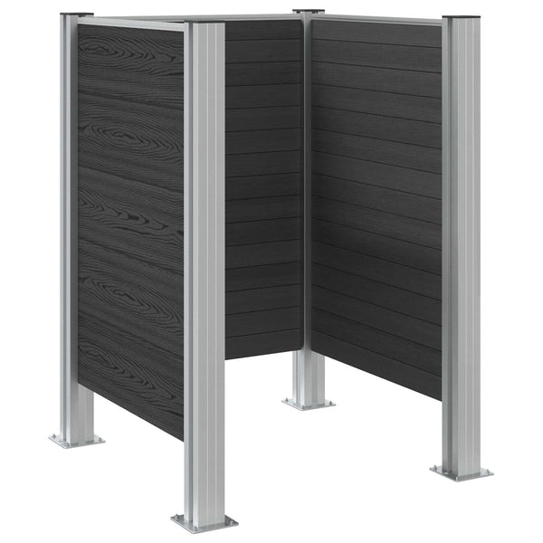 Roska-aitaus Harmaa 85 x 85 x 115 cm Alumiini ja WPC