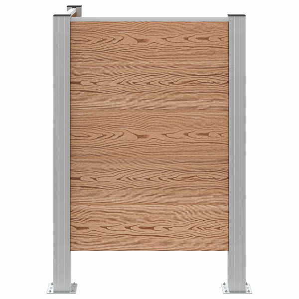 Roska-aitaus Ruskea 85 x 85 x 115 cm Alumiini ja WPC