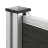 Roska-aitaus Harmaa 85 x 85 x 115 cm Alumiini ja WPC