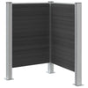 Roska-aitaus Harmaa 85 x 85 x 115 cm Alumiini ja WPC