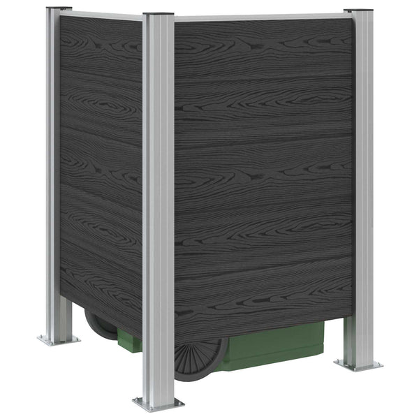 Roska-aitaus Harmaa 85 x 85 x 115 cm Alumiini ja WPC