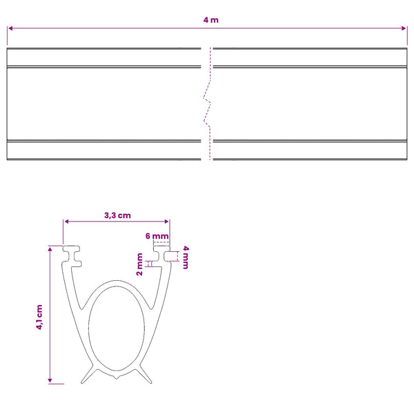 Autotallin ovitiiviste Musta 41 x 33 mm 4 m Polyvinyylikloridi