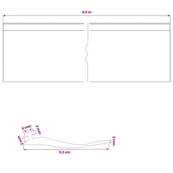 Autotallin ovitiiviste Musta 52 x 2 mm 4,5 m Polyvinyylikloridi