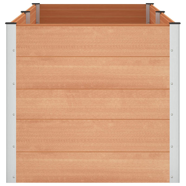 Puutarhan Korotettu Kukkalaatikko Ruskea 250 x 100 x 91 cm