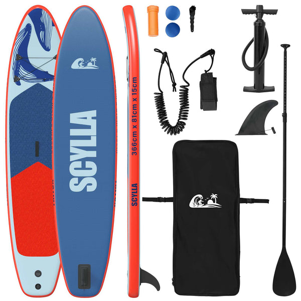 Ilmattava Stand Up Paddle Board SCYLLA 366 x 81 x 15 cm Sininen