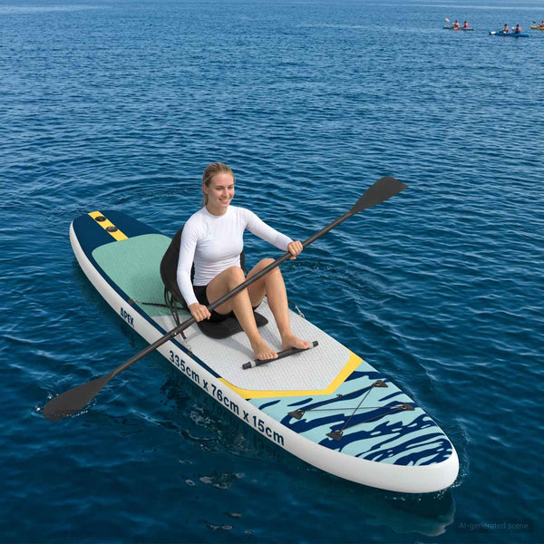 SUP-levy penkillä 2-in-1 APEX 335 x 76 x 15 cm Tumma Sininen