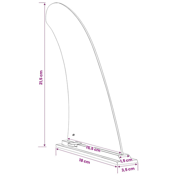 SUP-uistin 3,5 x 18 x 21,5 cm Nailon Musta