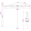 Puutarhavarjo 230 x 230 cm Polyesteri Suorakaide Antrasiitti