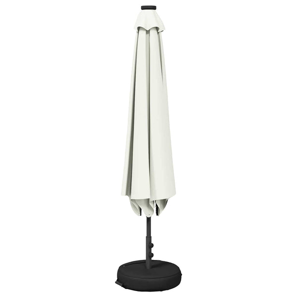Puutarhaparasi LED-valoilla ja jalustalla 230 x 230 cm