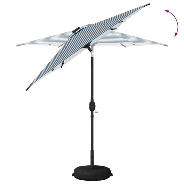 Puutarhaparasi LED-valoilla ja jalustalla 230 x 230 cm