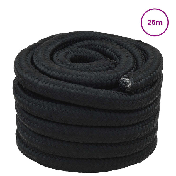 Venelanka 40 mm 25 m Musta polypropylène