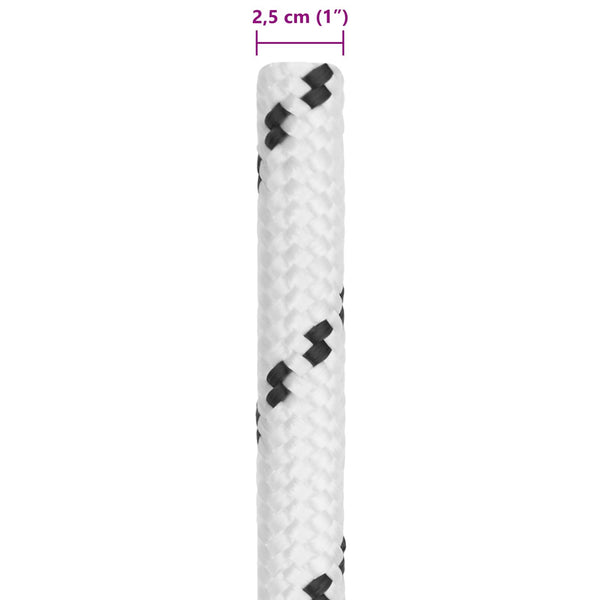 Venelanka 2.5 mm 50 m valkoinen Polyesteri