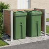 Roska-aitaus Ruskea 161 x 85 x 115 cm Alumiini ja WPC
