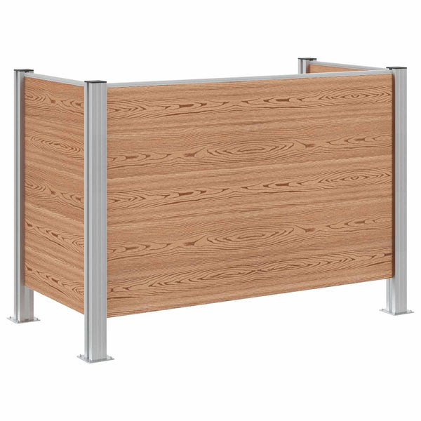 Roska-aitaus Ruskea 161 x 85 x 115 cm Alumiini ja WPC