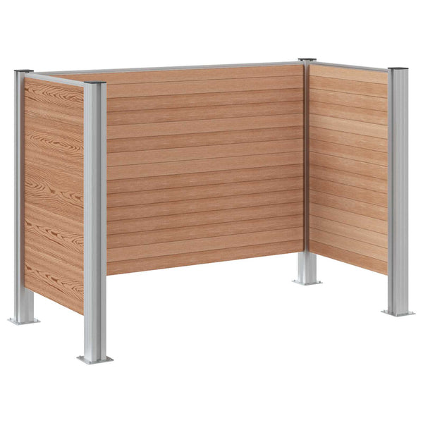 Roska-aitaus Ruskea 161 x 85 x 115 cm Alumiini ja WPC