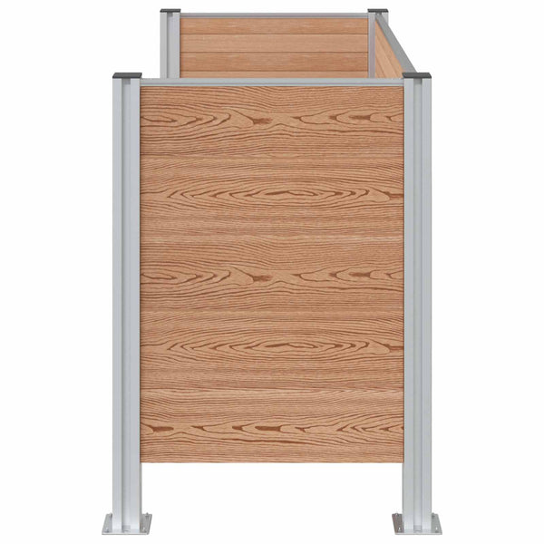 Roska-aitaus Ruskea 161 x 85 x 115 cm Alumiini ja WPC